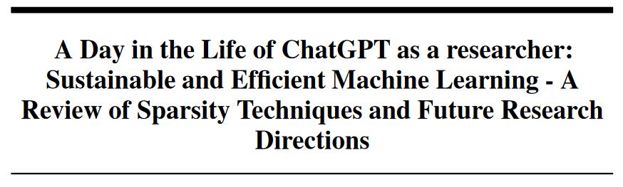 Title of the generated article (“A Day in the Life of ChatGPT as a researcher:”) was added by Mashrin, the rest comes from the bot